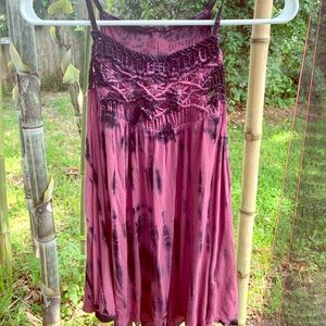 Black/puple tie dye tank top